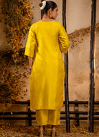 Vellora Silk Blend Yellow Party Wear Embroidery Work Readymade Salwar Suit - Distacart