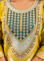 Vellora Viscose Yellow Festival Wear Embroidery Work Readymade Salwar Suit - Distacart