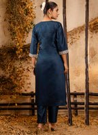 Vellora Viscose Teal Festival Wear Embroidery Work Readymade Salwar Suit - Distacart