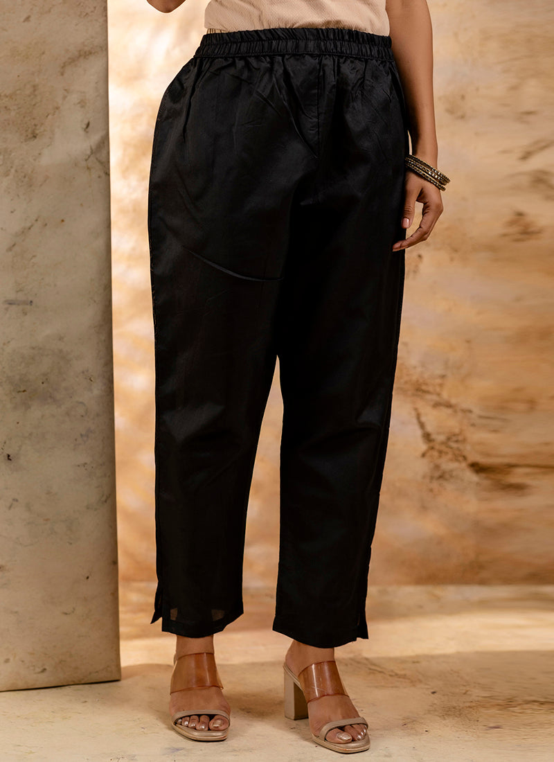 Vellora Cotton Blend Black Party Wear Weaving Work Readymade Salwar Suit - Distacart