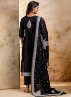 Vellora Cotton Blend Black Party Wear Weaving Work Readymade Salwar Suit - Distacart