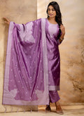 Vellora Cotton Blend Dusty Pink Party Wear Weaving Work Readymade Salwar Suit - Distacart