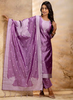 Vellora Cotton Blend Dusty Pink Party Wear Weaving Work Readymade Salwar Suit - Distacart