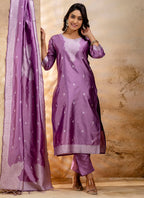 Vellora Cotton Blend Dusty Pink Party Wear Weaving Work Readymade Salwar Suit - Distacart