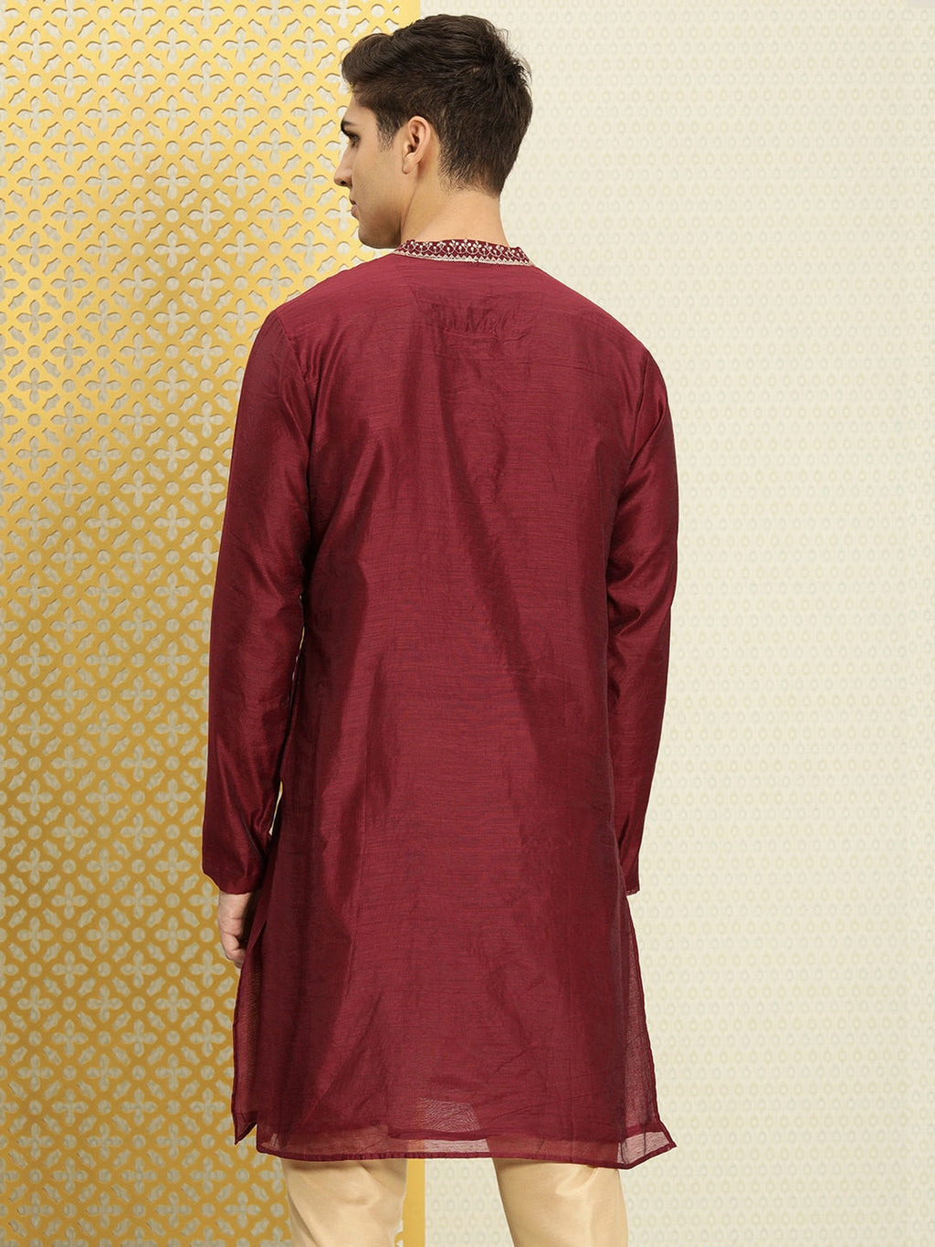 House of Pataudi Men Yoke Design Long Sleeves Jashn Kurta