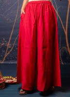 Vellora Silk Blend Red Designer Wear Embroidery Work Readymade Anarkali Suit - Distacart