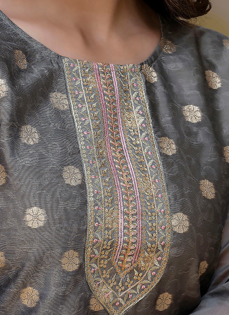 Vellora Silk Blend Mehendi Party Wear Embroidery Work Readymade Kurti - Distacart