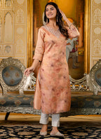 Vellora Silk Blend Grey Party Wear Embroidery Work Readymade Kurti - Distacart