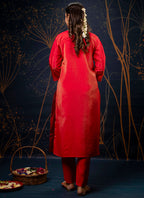 Vellora Shimmer Silk Mustard Casual Wear Hand Work Readymade Salwar Suit - Distacart