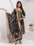 Vellora Jacquard Silk Black Party Wear Embroidery Work Readymade Salwar Suit - Distacart