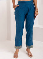 Vellora Jacquard Silk Teal Blue Party Wear Embroidery Work Readymade Salwar Suit - Distacart