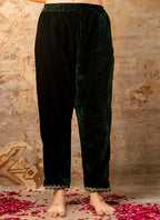 Vellora Velvet Dark Green Party Wear Embroidery Work Readymade Salwar Suit - Distacart