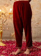 Vellora Velvet Maroon Party Wear Embroidery Work Readymade Salwar Suit - Distacart