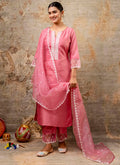 Vellora Silk Blend Pink Party Wear Embroidery Work Readymade Salwar Suit - Distacart