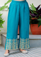 Vellora Silk Blend Blue Party Wear Embroidery Work Readymade Salwar Suit - Distacart