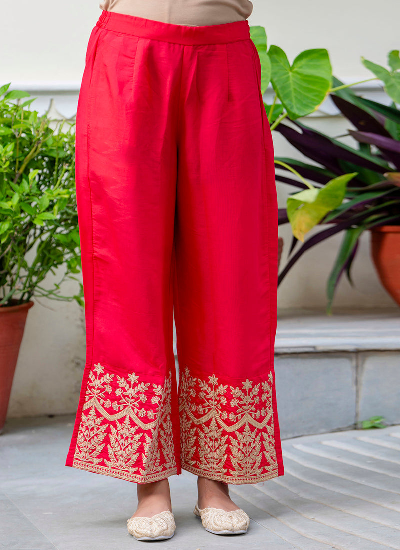Vellora Silk Blend Pink Party Wear Embroidery Work Readymade Salwar Suit - Distacart
