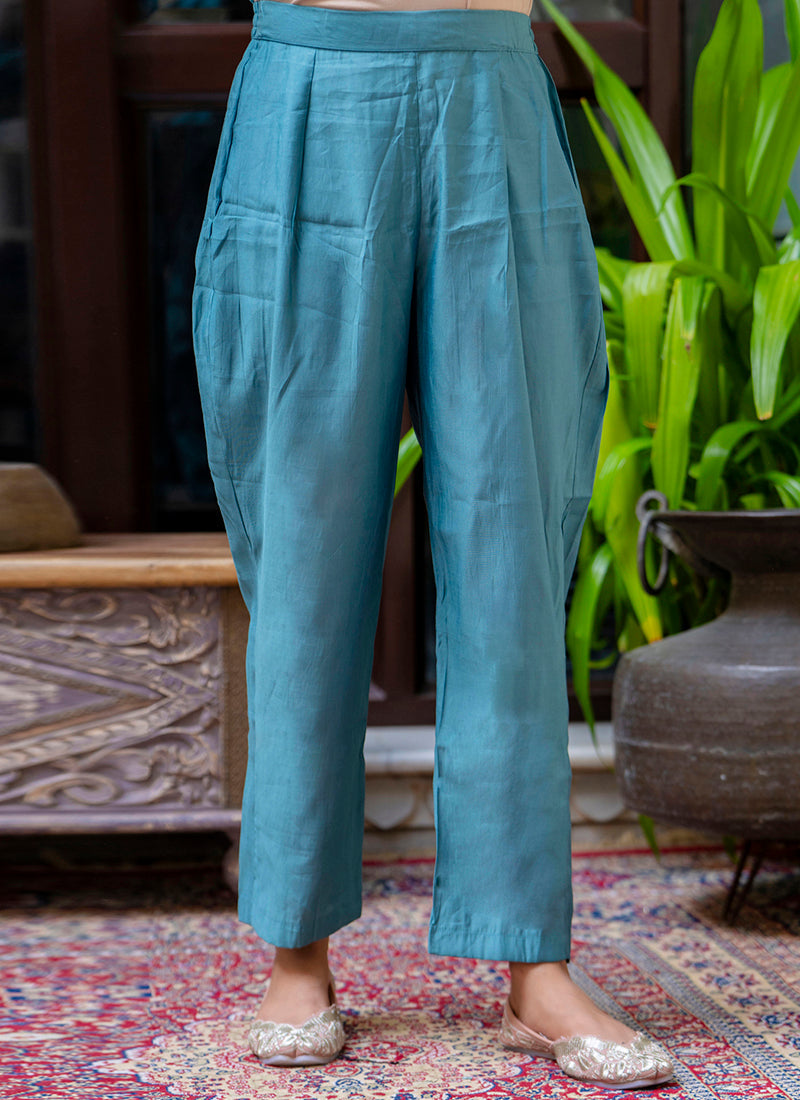 Vellora Silk Blend Blue Party Wear Embroidery Work Readymade Salwar Suit - Distacart