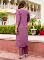 Vellora Silk Blend Lavender Occasional Wear Embroidery Work Readymade Salwar Suit - Distacart