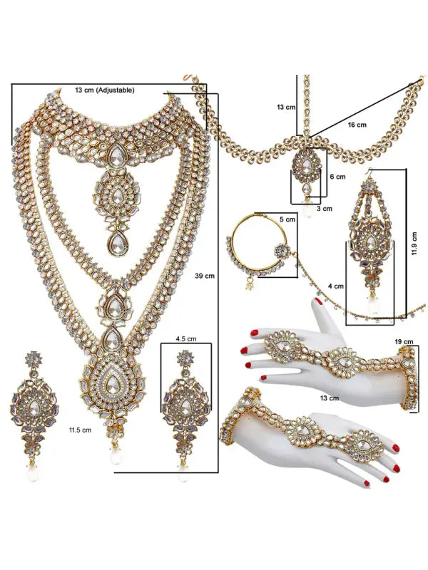 Tehzeeb Creations Traditional Kundan Bridal Set