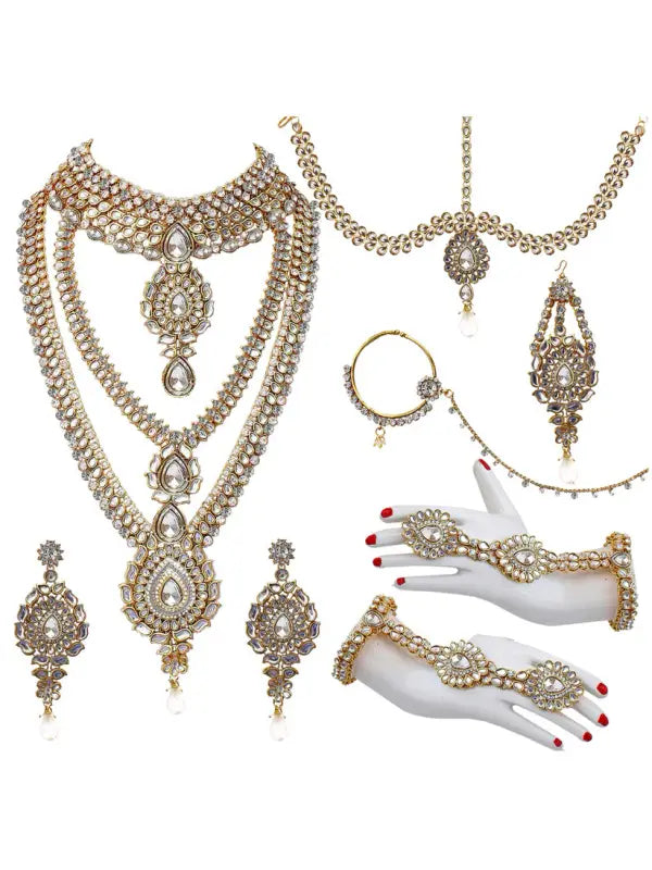 Tehzeeb Creations Traditional Kundan Bridal Set