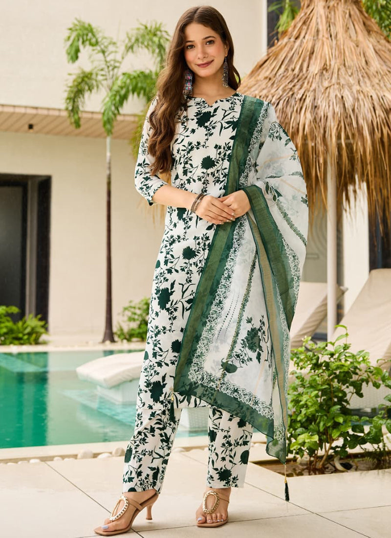 Vellora Green Daily Wear Printed Work Readymade Kurti - Distacart
