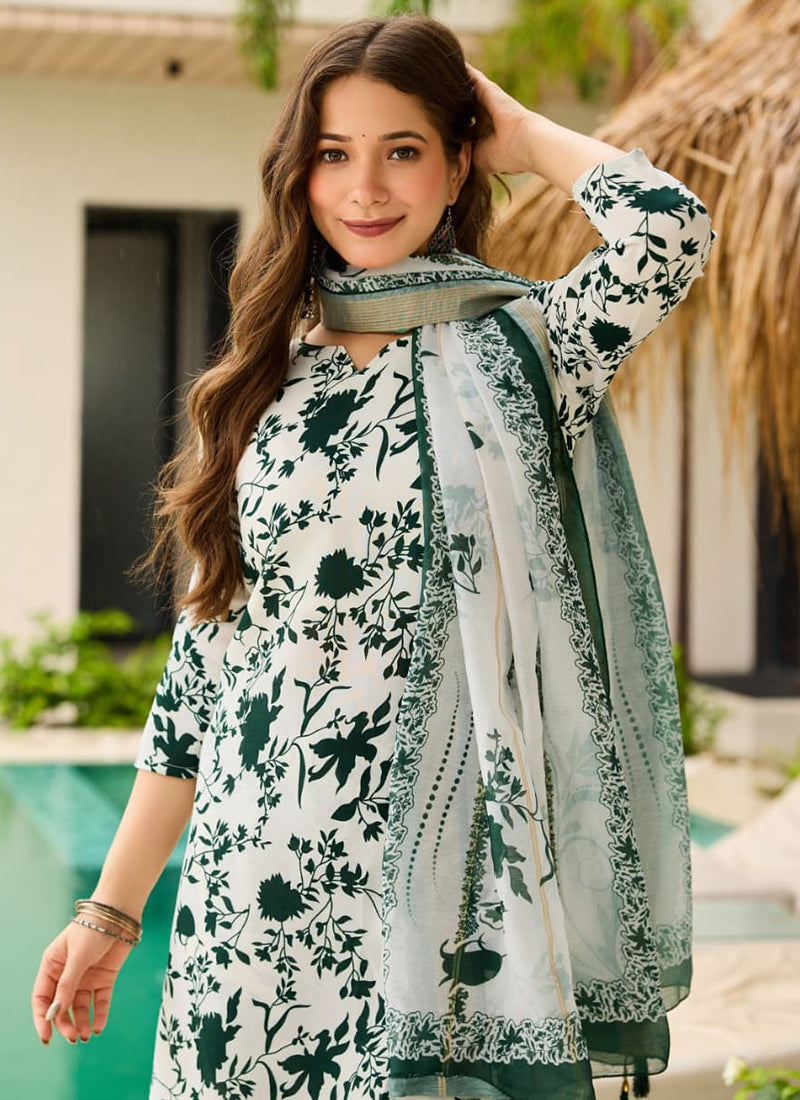 Vellora Green Daily Wear Printed Work Readymade Kurti - Distacart