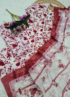 Vellora Red Daily Wear Printed Work Readymade Kurti - Distacart