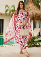 Vellora Red Daily Wear Printed Work Readymade Kurti - Distacart