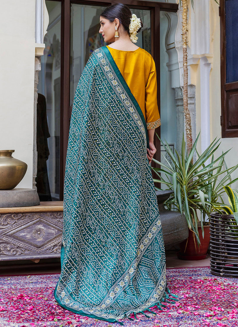 Vellora Silk Blend Mustard Ocassional Wear Embroidery Work Readymade Salwar Suit - Distacart