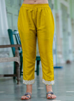 Vellora Silk Blend Mustard Yellow Casual Wear Embroidery Work Readymade Salwar Suit - Distacart