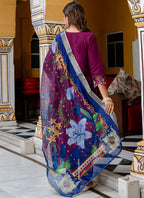 Vellora Viscose Roman Silk Wine Festival Wear Embroidery Work Readymade Salwar Suit - Distacart