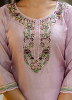 Vellora Silk Blend Baby Pink Casual Wear Embroidery Work Readymade Salwar Suit - Distacart