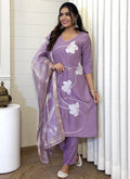 Vellora Viscose Lilac Daily Wear Printed Work Readymade Salwar Suit - Distacart