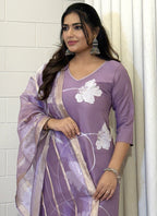 Vellora Viscose Lilac Daily Wear Printed Work Readymade Salwar Suit - Distacart