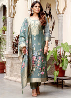 Vellora Viscose Green Festival Wear Digital Print Work Readymade Salwar Suit - Distacart