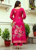 Vellora Viscose Hot Pink Festival Wear Digital Print Work Readymade Salwar Suit - Distacart