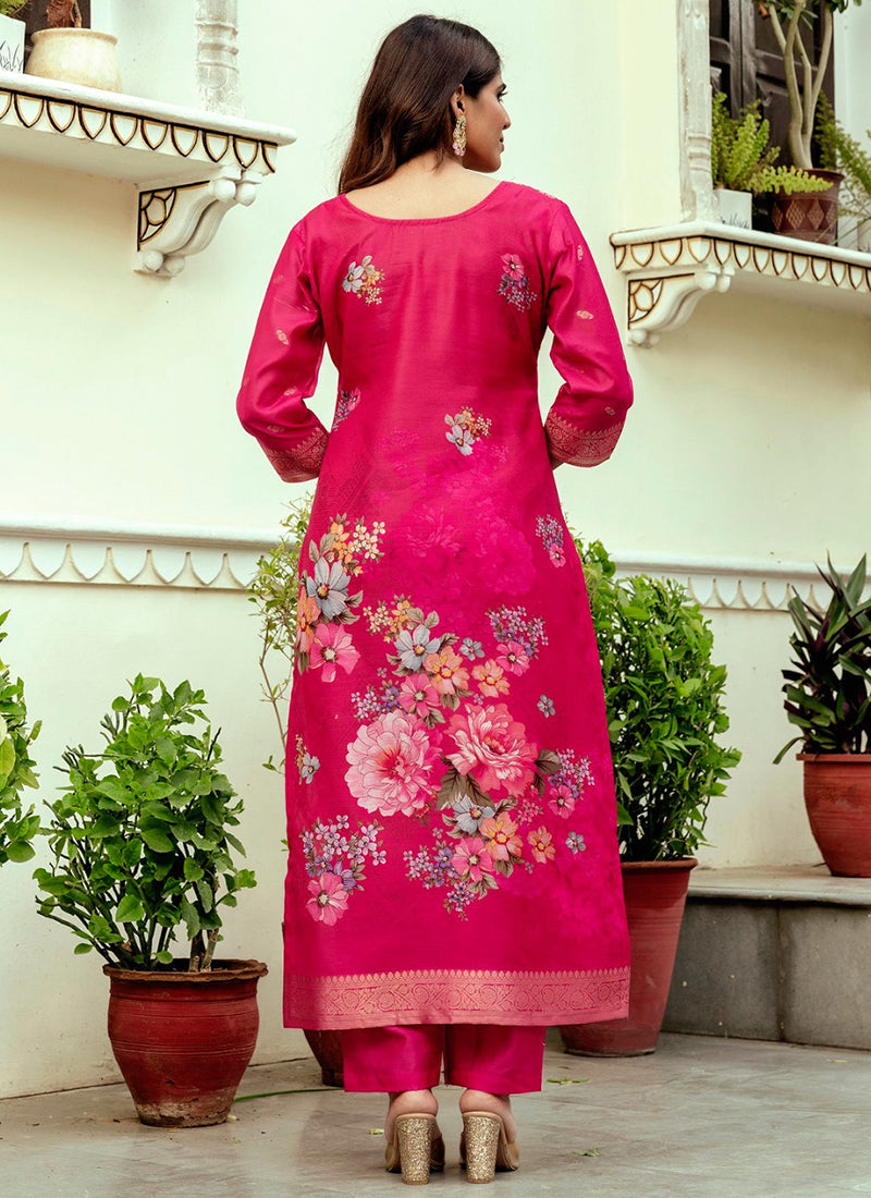 Vellora Viscose Hot Pink Festival Wear Digital Print Work Readymade Salwar Suit - Distacart