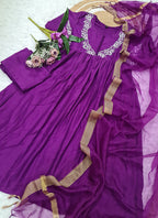 Vellora Viscose Purple Festival Wear Embroidered Work Readymade Salwar Suit - Distacart