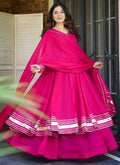 Vellora Georgette Pink Festival Wear Embroidered Work Readymade Gown - Distacart