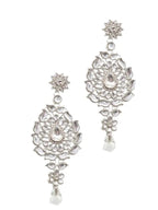 Tehzeeb Creations Platinum Plated Silver Polish Dulhan Bridal Jewelry Set 8 Pcs
