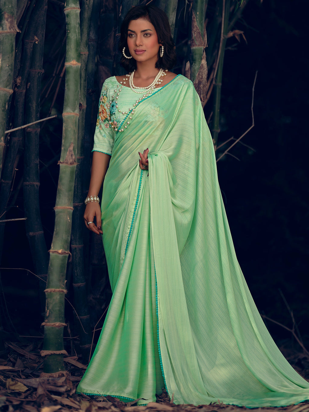 Stylee Lifestyle Green Art Silk Woven Saree - Distacart