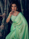 Stylee Lifestyle Green Art Silk Woven Saree - Distacart