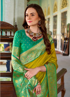 Anaita Mustard Soft Silk Zari Weaving Saree With Blouse Piece - Distacart