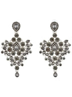 Tehzeeb Creations Platinum Plated Silver Polish Stone Mini Bridal Choker Set for Women & Girls