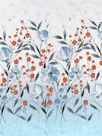 Story@home White & Blue Floral 210 TC Cotton 1 King Bedsheet with 2 Pillow Covers - Distacart