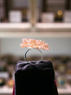 Inhanns Rang-E-Roshan Adjustable Ring – Handmade Crystal Statement Ring - Peach 2