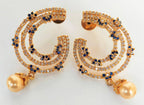 Blue AD Designer Pearl Drop Earrings - Distacart