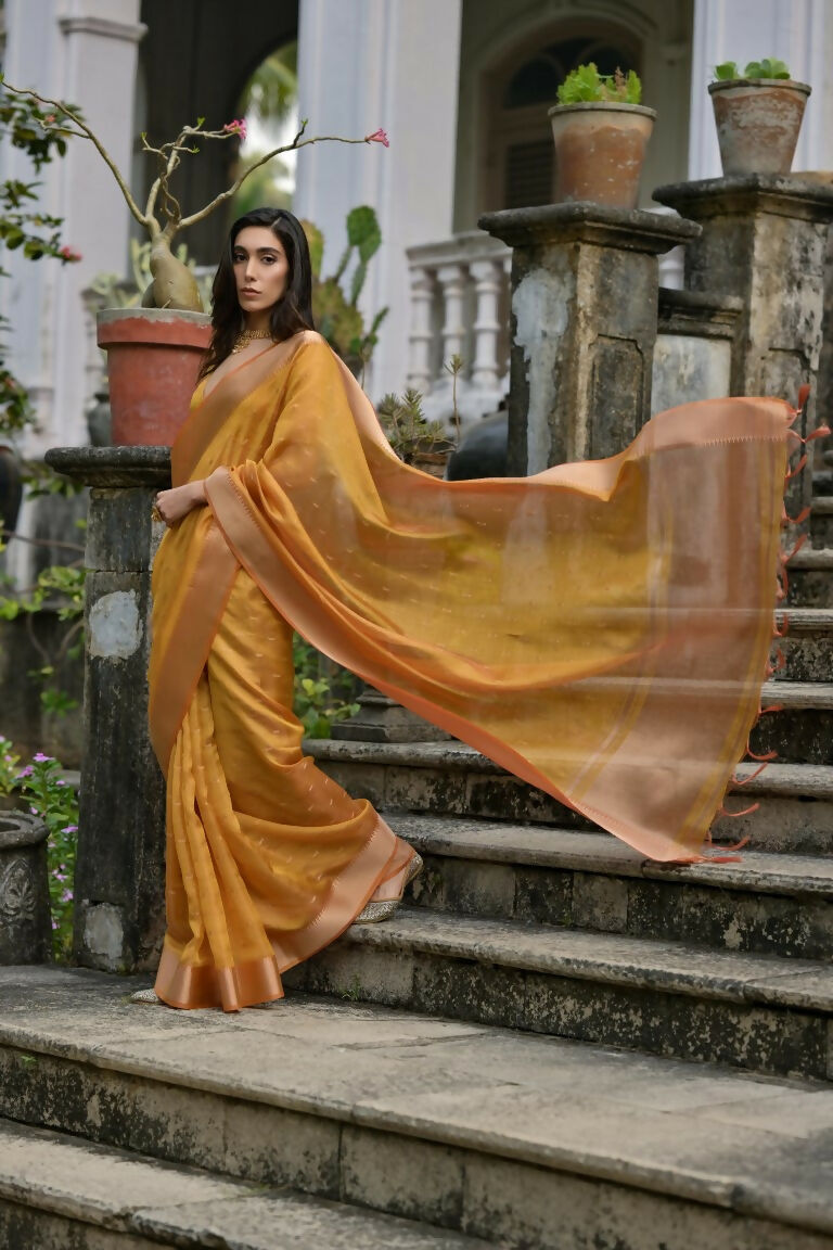 Mustard Kalyani Silk Woven Design Saree - Priyalaxmi