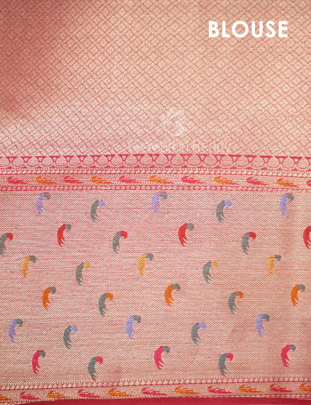 Shades of Red Colour Floral Design Banaras Semi Silk Saree By Gayathri Reddy Designer Studio