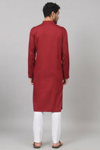 Cotton Kurta With Motif Embroidery by Hilo Design